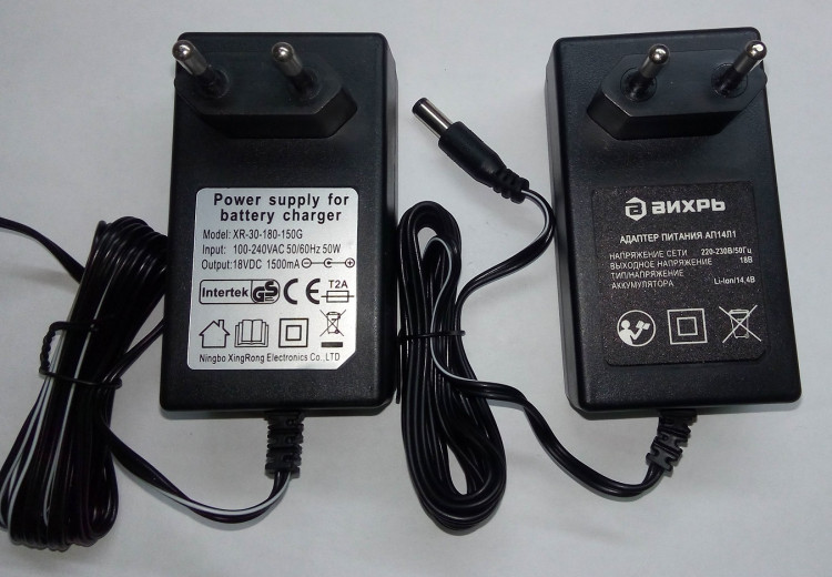 Зарядное устройство (адаптер без индикации) для ДА-14,4Л-2К до KPV037