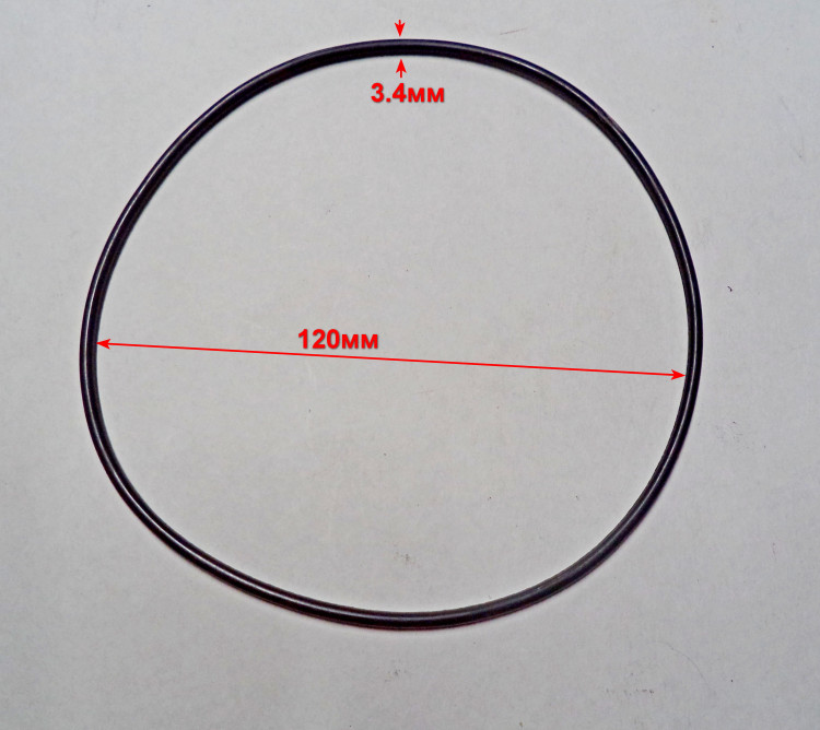 Уплотнительное кольцо основания 3,4х120мм для ДН-300,400(28),550(30) FLT, ДН-1100(27) JNV