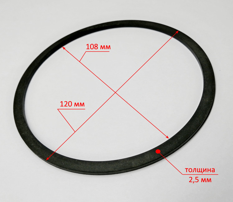 Уплотнительное кольцо 105х6х2мм плоское для ФН-1100,1500(16) TNT, ФН-1100Л(18) LUFT,ФН-1500Л(21) DMN