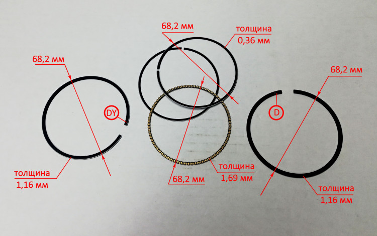 Поршневые кольца (комплект) для VP-35(54) TIY