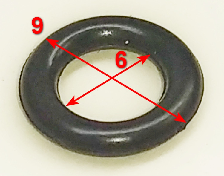 Кольцо уплотнительное резиновое ф9х5,2х1,9