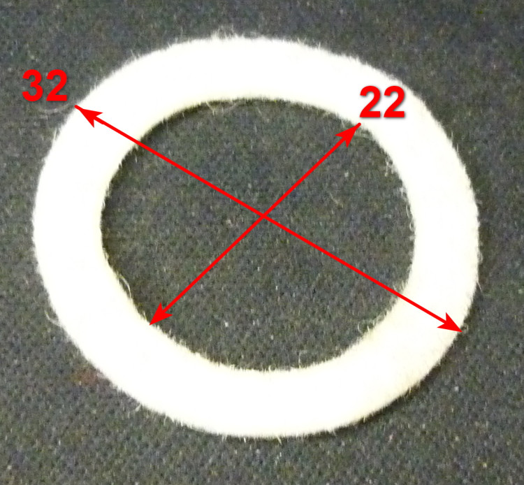 Уплотнительное кольцо (фетровое) для ELS-2400(78) до SAF011