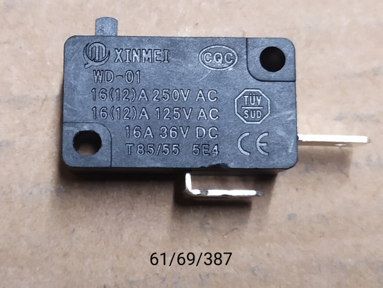 Микровыключатель WD-01 16A 250V (вых. в одну сторону)