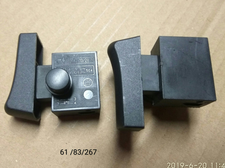 Выключатель FA2-10 12A для УШМ-150/1300(48) c KEY29, УШМ-150/1400Э(48) с KEY43