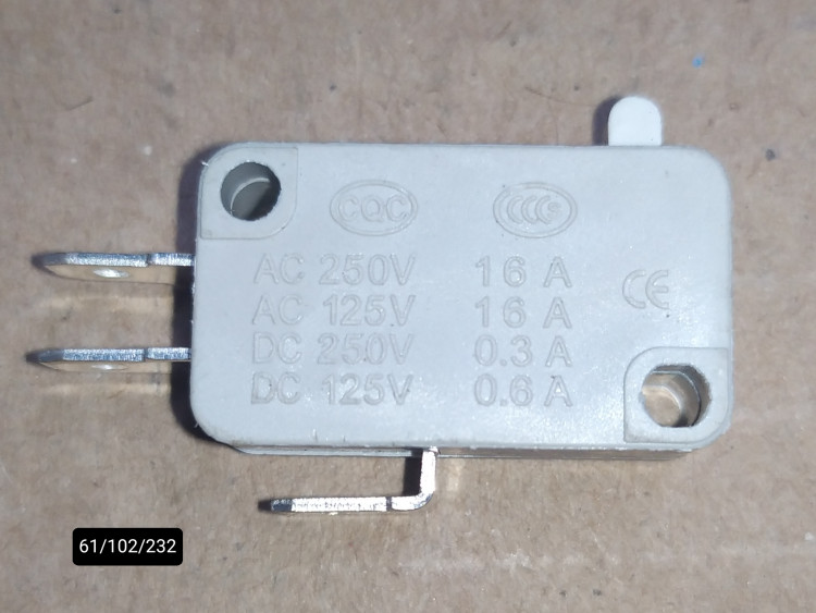 Микровыключатель 16А 250V для ПТ-210(91) BAW