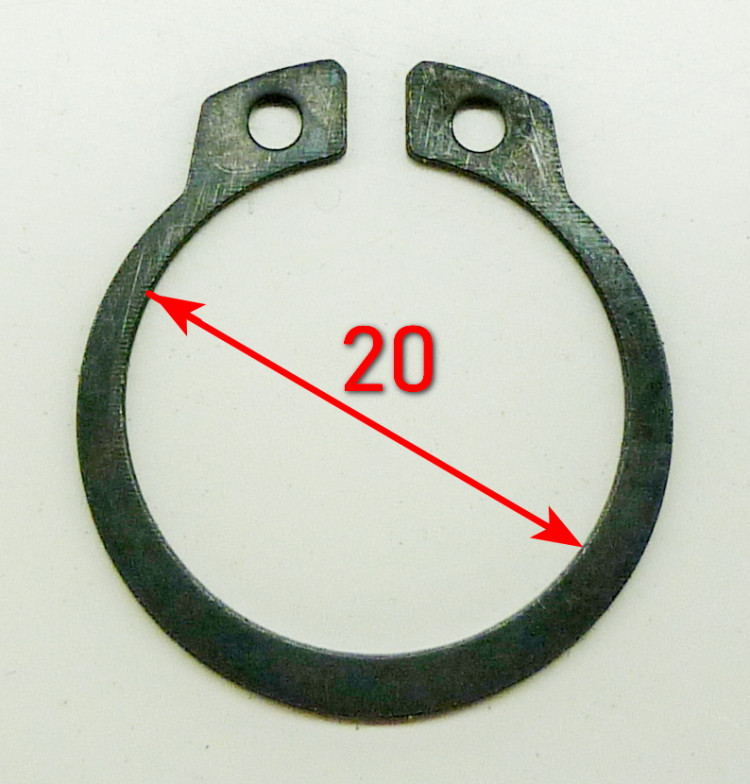 Стопорное кольцо наружное D=20 мм