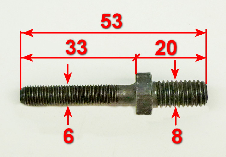 Шпилька клапана для GLM-5.0(78)HTG,БГ-11000Э(60)HAY,3.5LT(41-4)SAF,3.5(74), 4.0G(79)FUL,MPD-100(80)