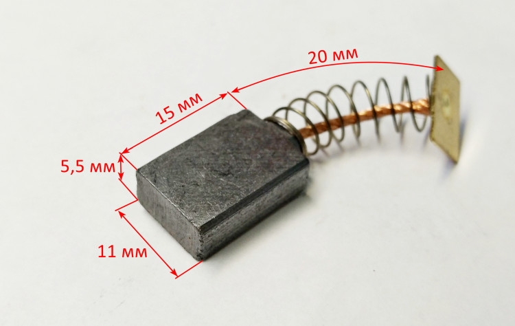 Угольная щетка 5,4х11х16мм для ДУ-16/1100МК(43) Ресанта YTA