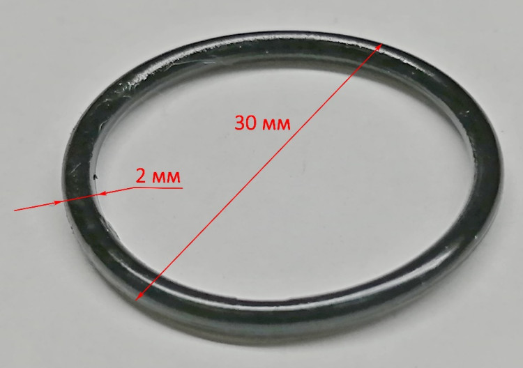 Кольцо уплотнительное резиновое 30х2мм