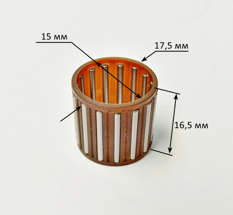 Подшипник игольчатый 16х17х17