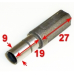 Втулка 61/59/240 соединитель вала 7 шлицев - квадрат 5мм для триммеров