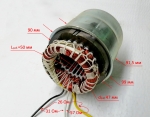 Статор в сб. с кожухом мотора Lраб.=50мм для ДН-550Н(30,36) до SW41,550Н SW41-60,1100Н(29,30) c SW61